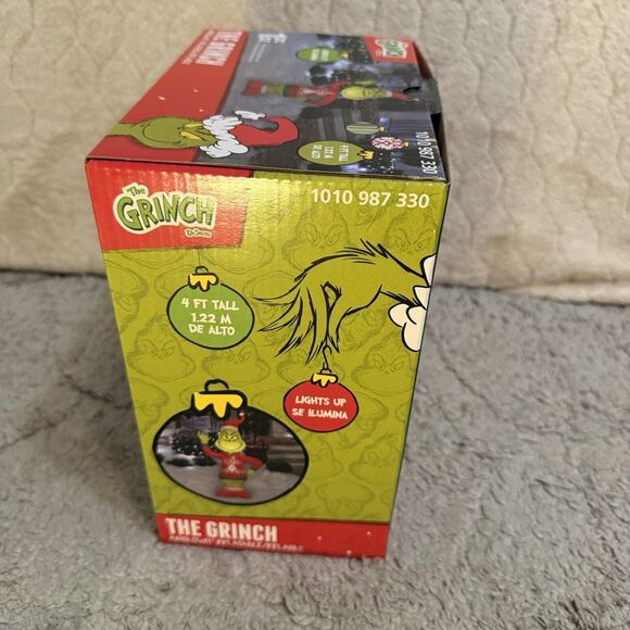 Gemmy Grinch In Christmas Sweater 4 ft. LED Airblown Inflatable New In Box‎ - Picture 15 of 16